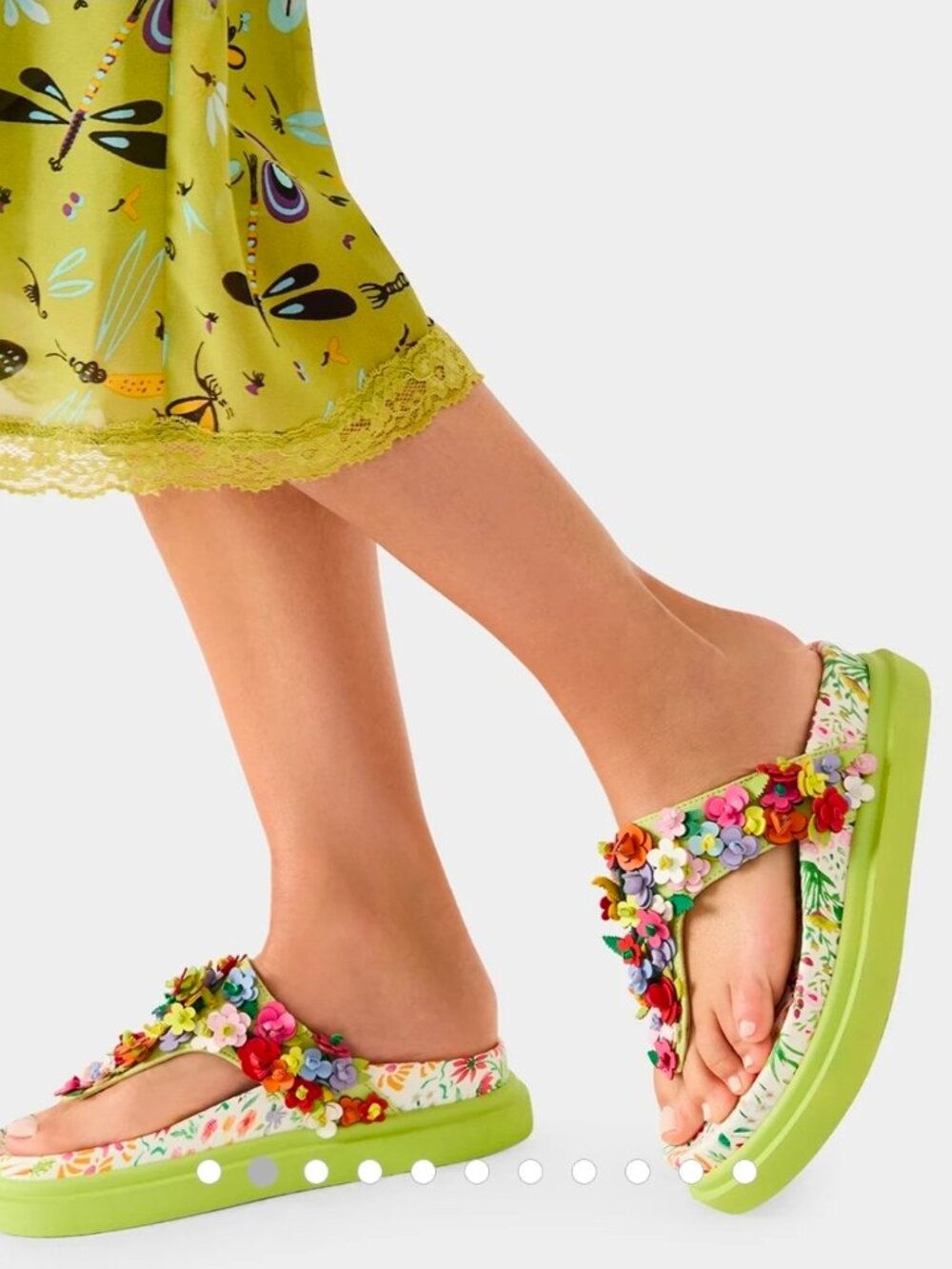 Size 9 Betsey Johnson Kammeron Natural Floral Multi Heels